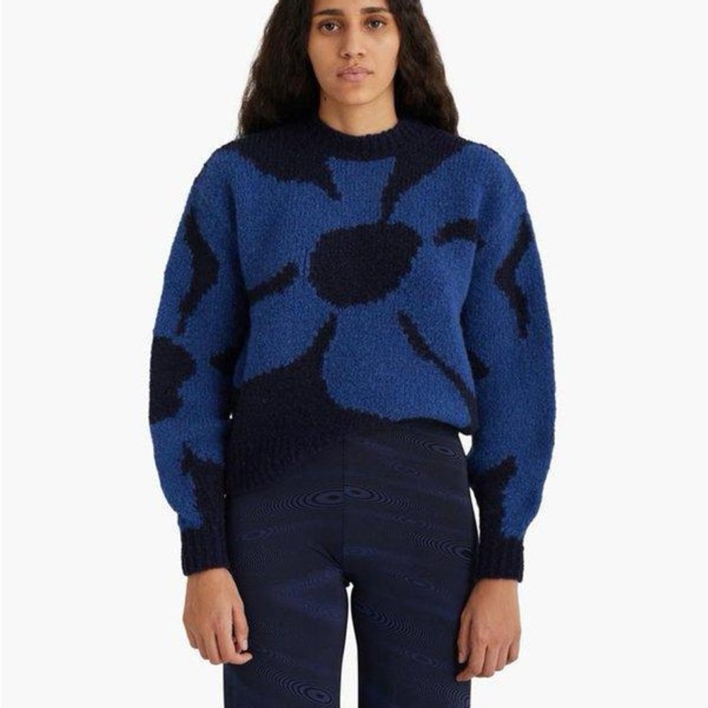 Paloma Wool Hana Blue Floral Sweater